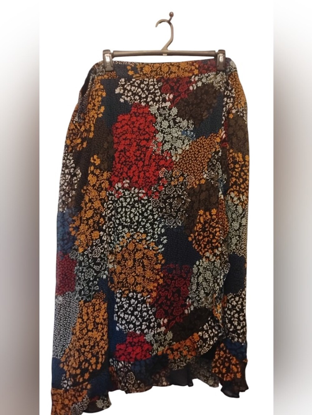 Women’s Floral Patchwork Maxi Skirt – Multicolor